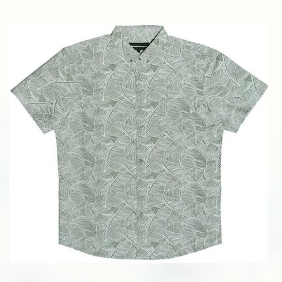 Molokai Surf 100% Cotton Leaves Short Sleeve Collared Button Front Shirt Top XXL - Picture 1 of 7